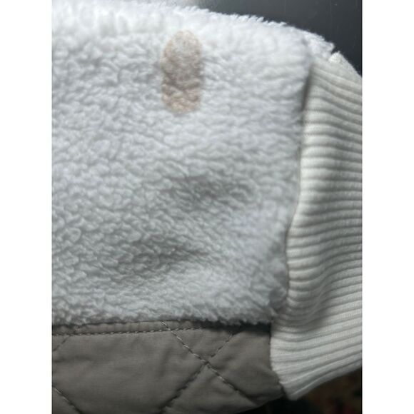 Abercrombie & Fitch Asymmetrical Snap-Up‎ Fleece, Ivory/Beige, Size Medium - Picture 9 of 9